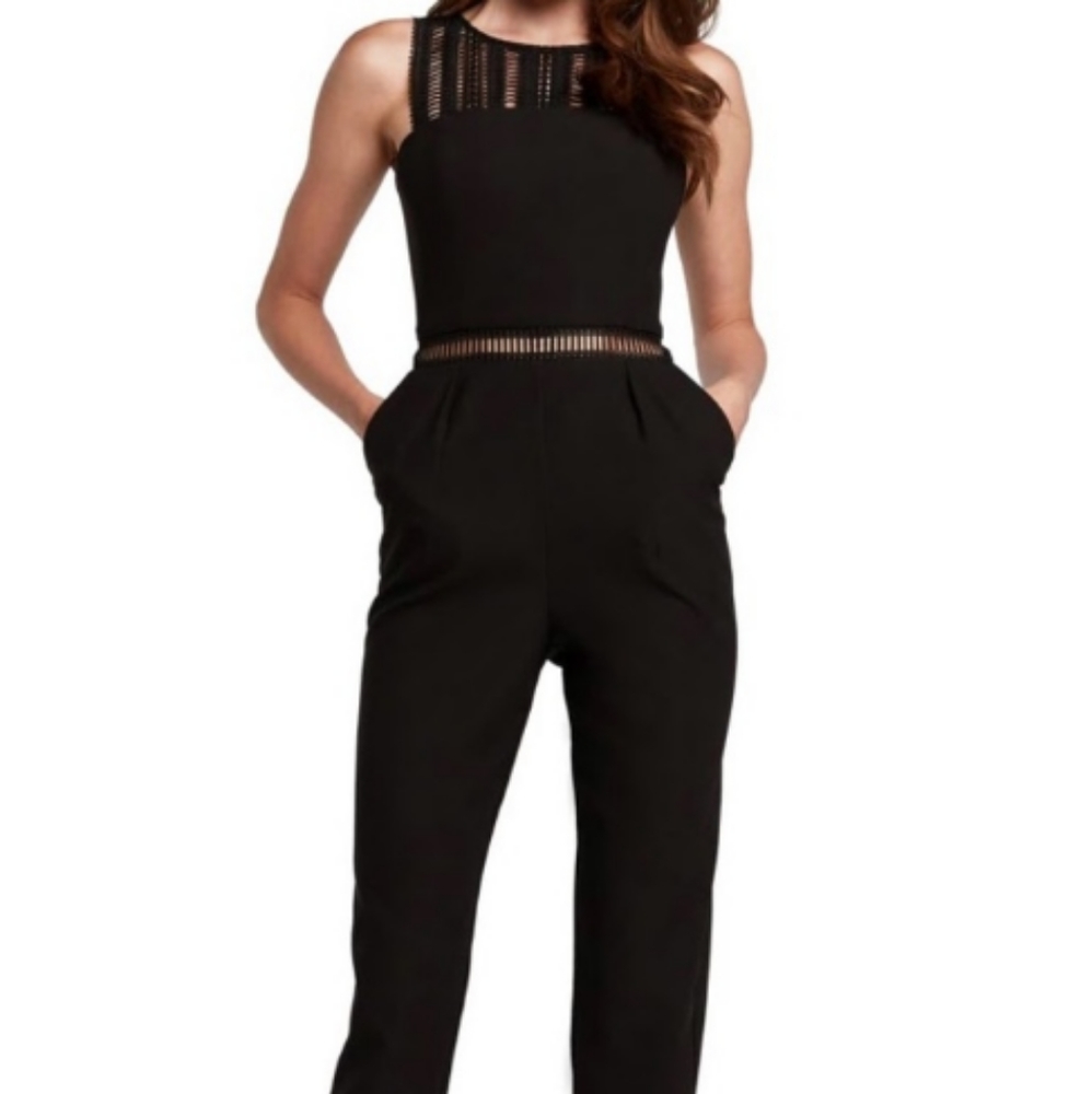 Bardot Lace Trimmed Jumpsuit